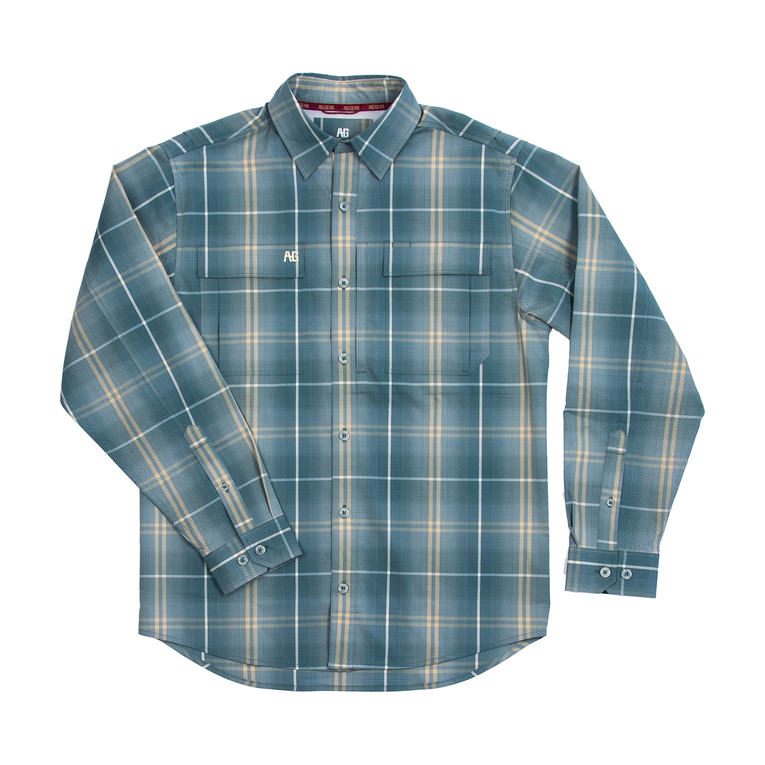Haybaler Acre Plaid LS Titanium Blue - Sale