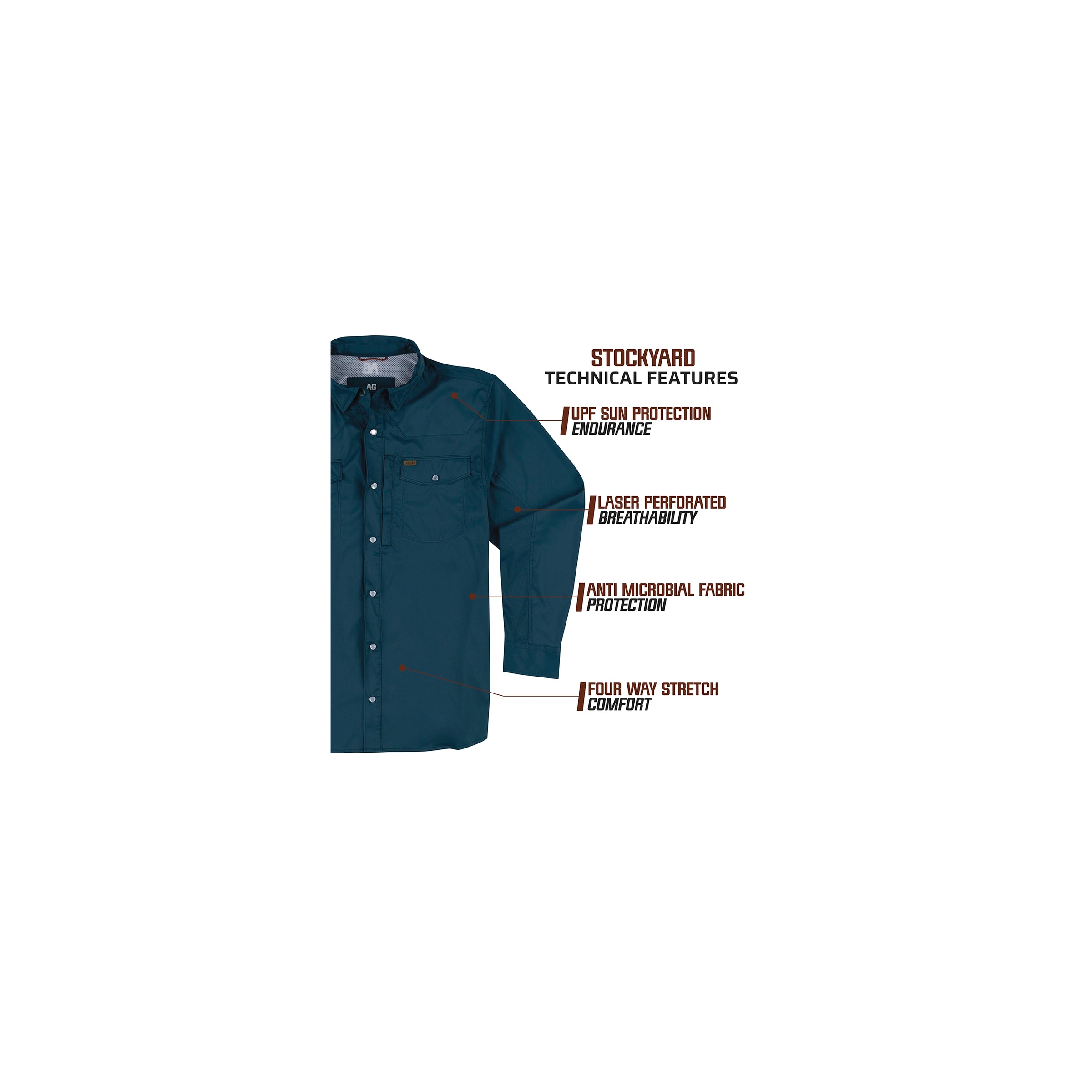 stockyard technical features shirt farm shirt ranch shirt