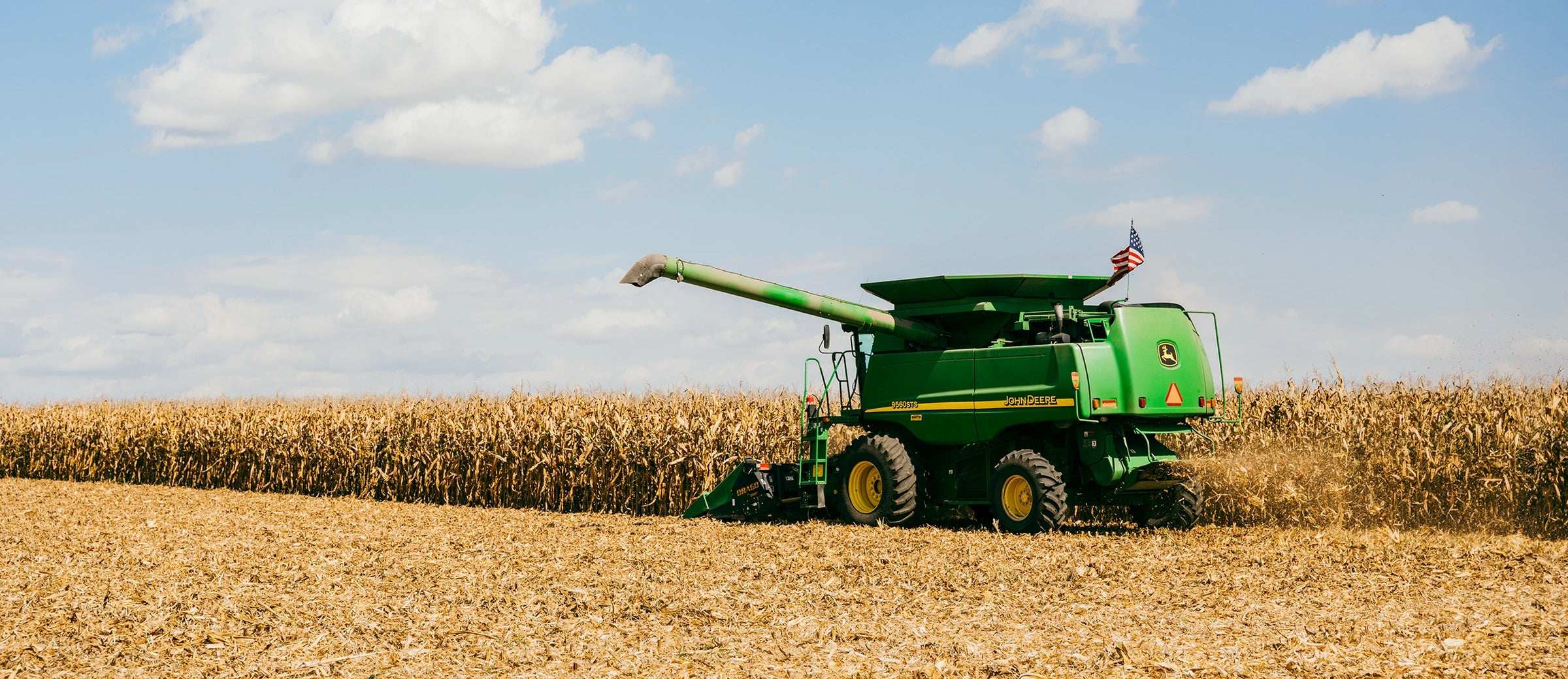 combine farming corn field harvest AG farm shirt