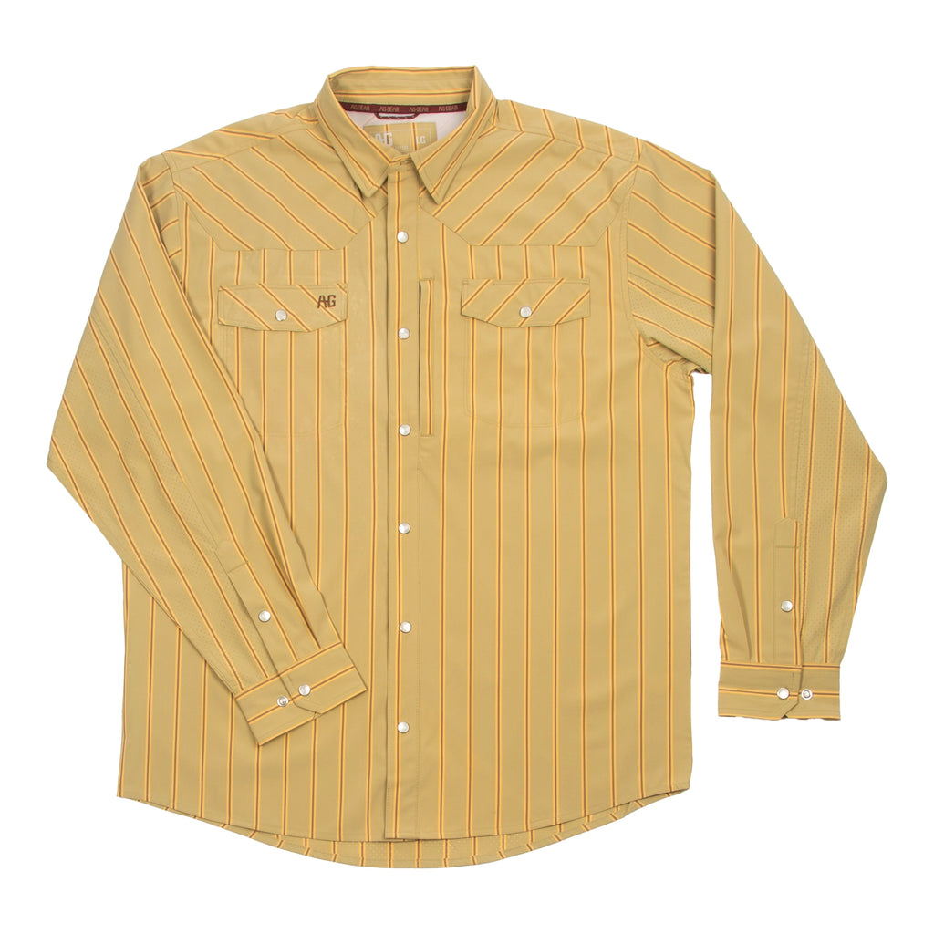 Stockyard Long Sleeve - Pin Stripe Cedar